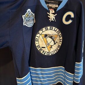 Pittsburgh Penguins Navy BlueWinter Classic Jersey 2011 Crosby 87 sz56 xxl